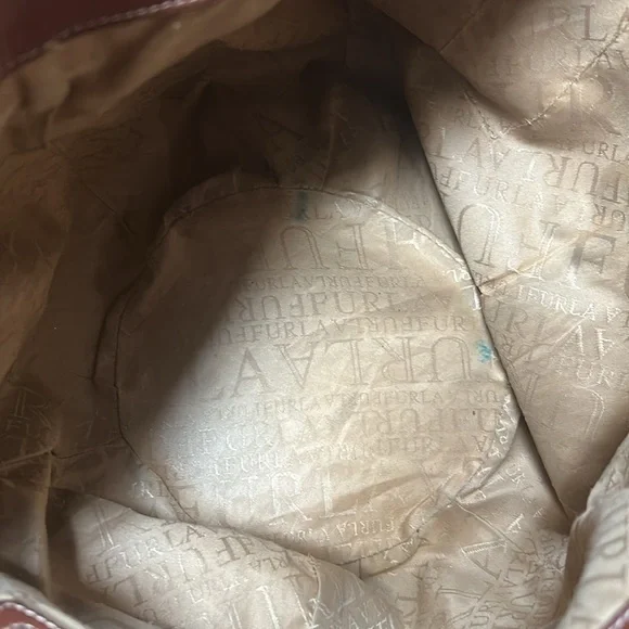 Furla vintage leather large bucket bag, brown soft distressed leather! Bohemian - Picture 7 of 11